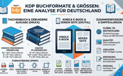 Buchformate und technischen Spezifikationen der Amazon KDP-Plattform im globalen und deutschen Publikationsmarkt